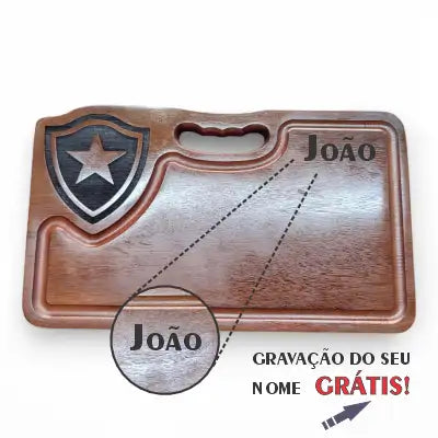 Tábua Pequena de Corte para Churrasco Personalizado Escudo do Botafogo