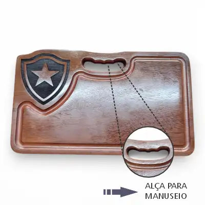 Tábua Pequena de Corte para Churrasco Personalizado Escudo do Botafogo