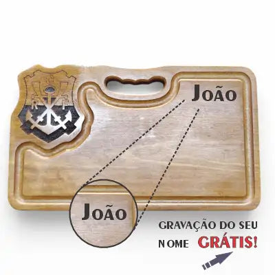 Tábua Pequena de Corte para Churrasco Personalizado Flamengo Remo