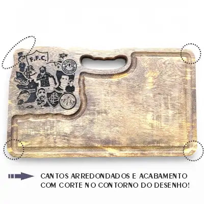 Tábua Pequena de Corte Personalizada Escudo do Fluminense Club